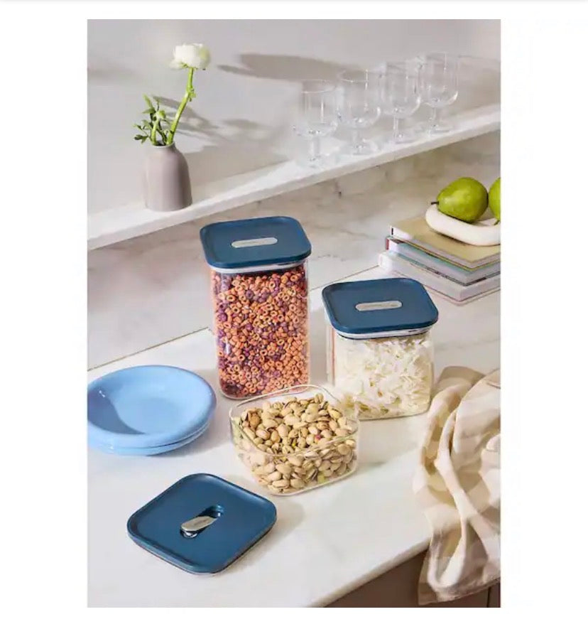 14-piece Cream Glass Airtight Container Set
