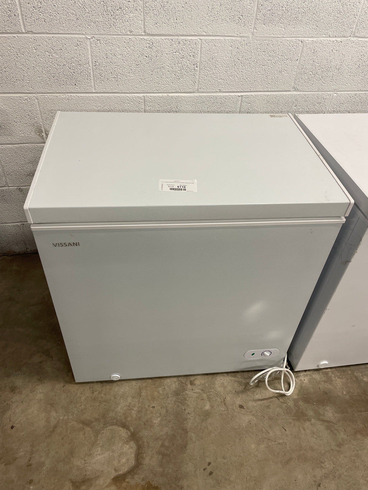 7.0 cu. ft. Manual Defrost Chest Freezer with LED Light in White Garage Ready