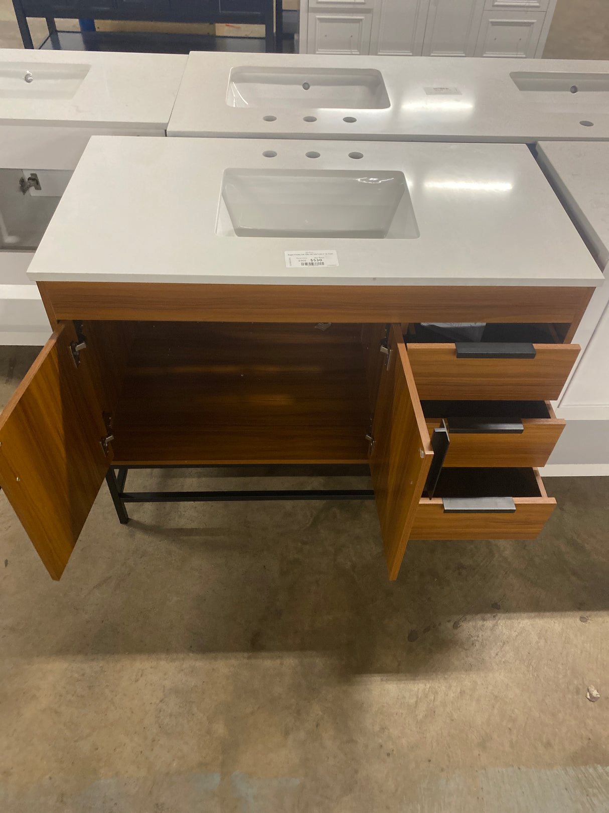 Regal Vanity 2dr 3dw 42"x22"x33.5" in Teak