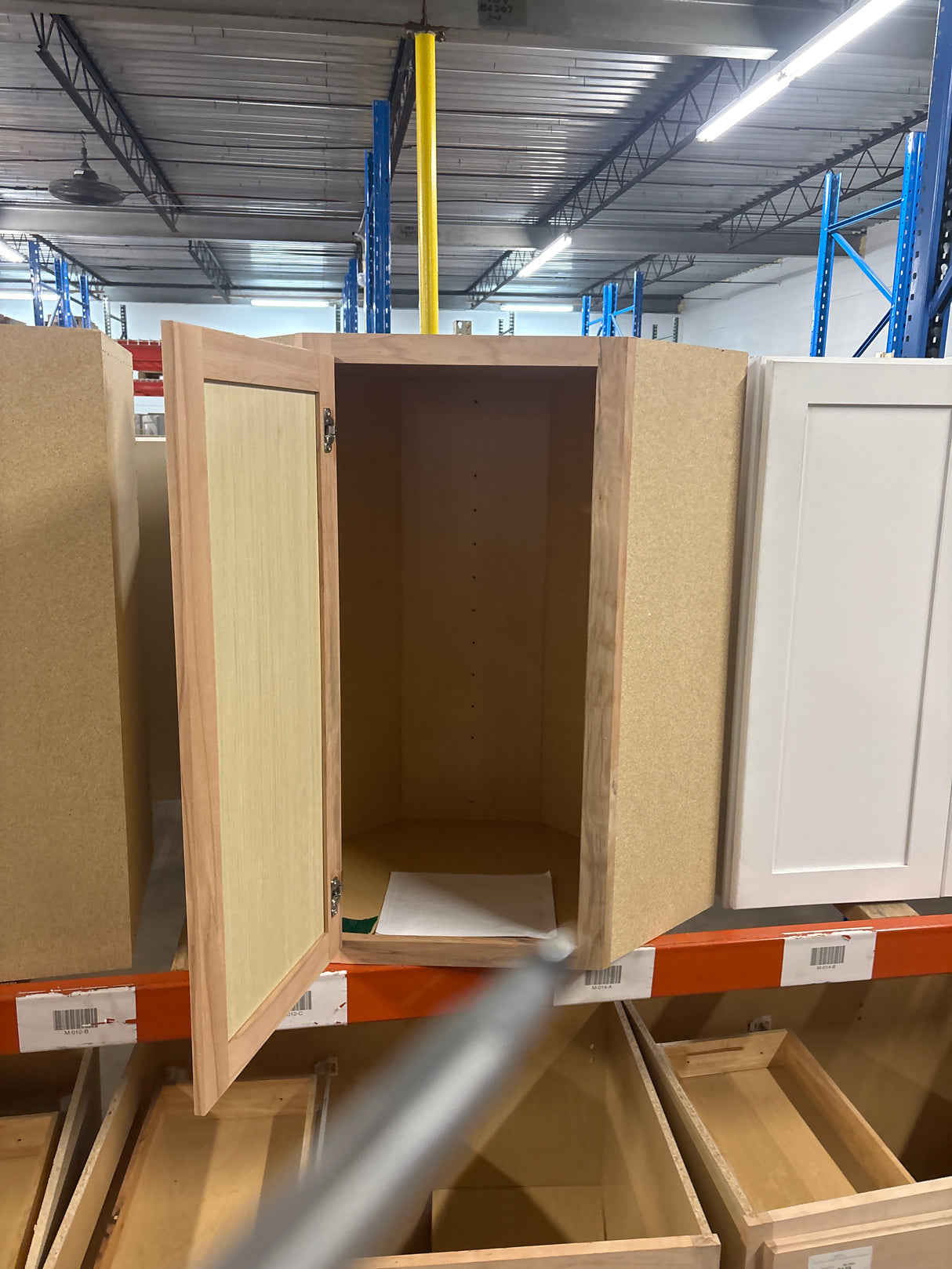 Hampton Assembled 24x36x12 in. Wall Diagonal Cabinet in Unfinished Beech