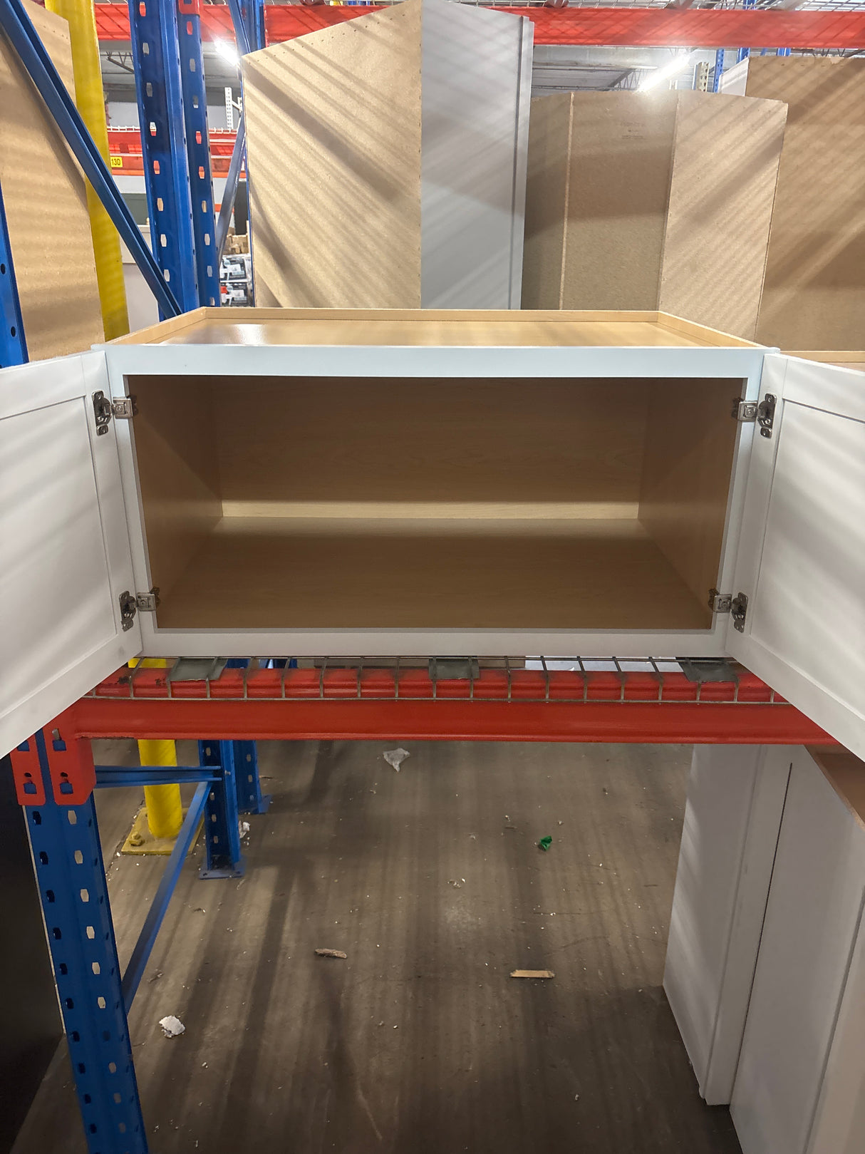 Courtland 36 in. W x 24 in. D x 18 in. H Assembled Shaker Wall Bridge Kitchen Cabinet in Polar White