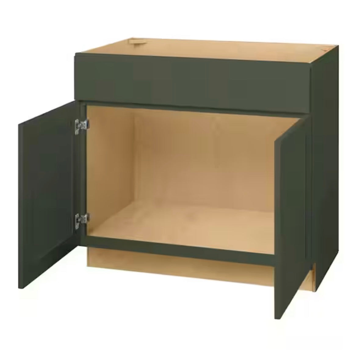Avondale 36 in. W x 21 in. D x 34.5 in. H Ready to Assemble Plywood Shaker Sink Base Bath Cabinet in Fern Green