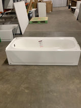 Maui 60 in. x 30 in. Soaking Bathtub with Left Drain in White