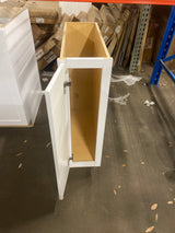 Shaker Satin White Stock Assembled Base Kitchen Cabinet (9 in. x 34.5 in. x 24 in.)