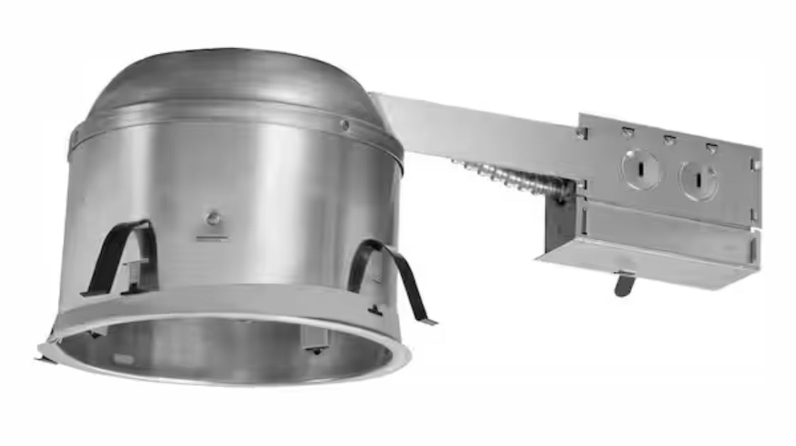 H27 6 in. Aluminum Recessed Lighting Housing for Remodel Shallow Ceiling Insulation Contact Air-Tite (6-Pack)