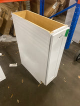 Shaker Satin White Stock Assembled Base Kitchen Cabinet (9 in. x 34.5 in. x 24 in.)
