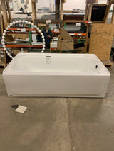 Maui Plus 60 in. Right Drain Rectangular Alcove Soaking Bathtub in White