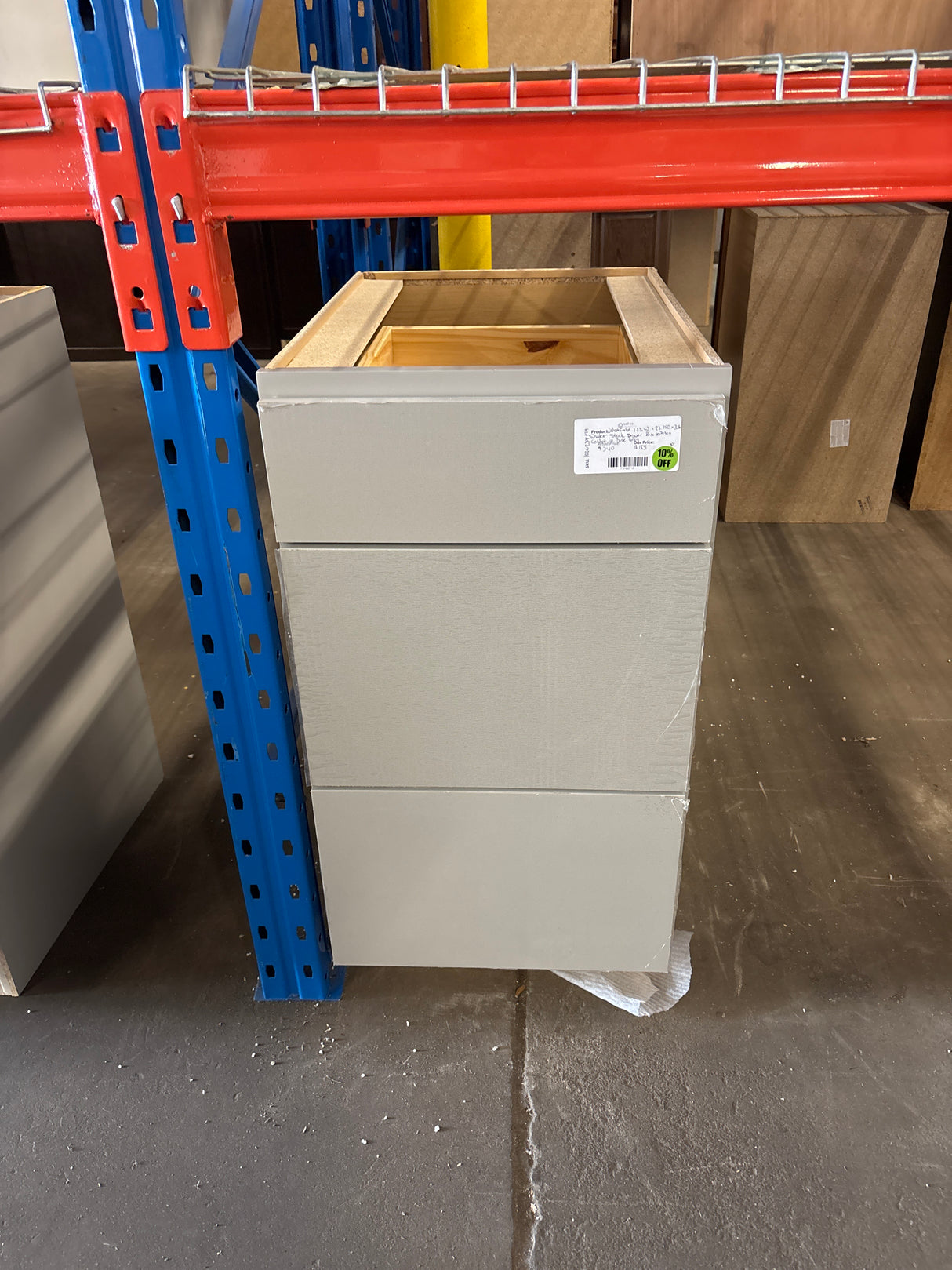 Westfield 18 in. W x 23.75 in. D x 35 in. H Shaker Stock Drawer Base Kitchen Cabinet in Dusk Gray