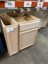 21 in. W x 24 in. D x 34.5 in. H Assembled Base Kitchen Cabinet in Unfinished with Recessed Panel