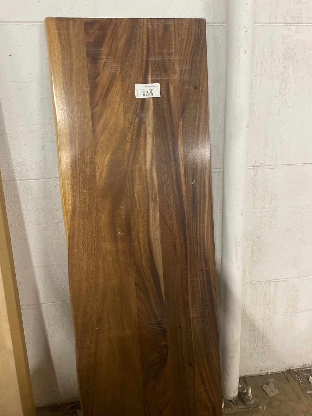 6 ft. L x 25 in. D Finished Saman Solid Wood Butcher Block Countertop With Live Edge