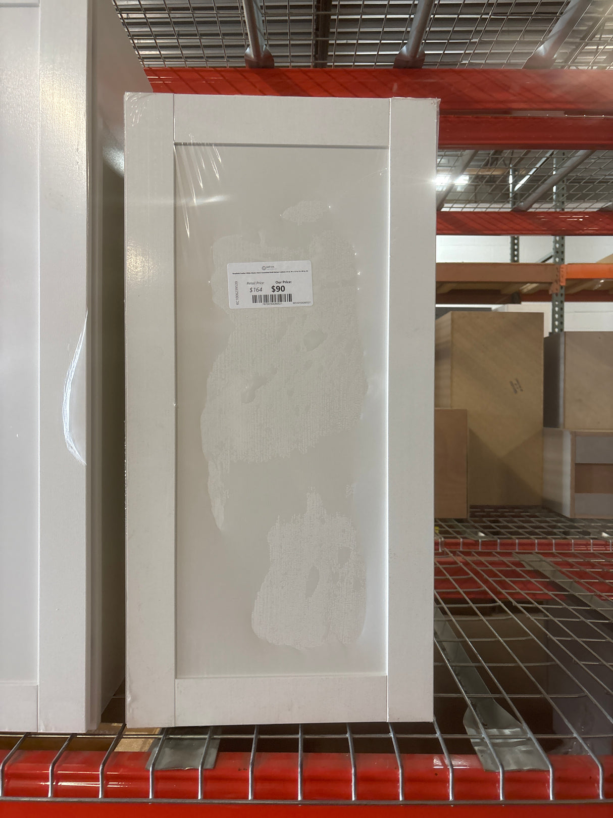 Westfield Feather White Shaker Stock Assembled Wall Kitchen Cabinet (15 in. W x 12 in. D x 30 in. H)