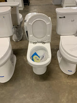One-Piece 1.1/1.6 GPF Dual Flush Round Toilet in White Soft Close Seat Included