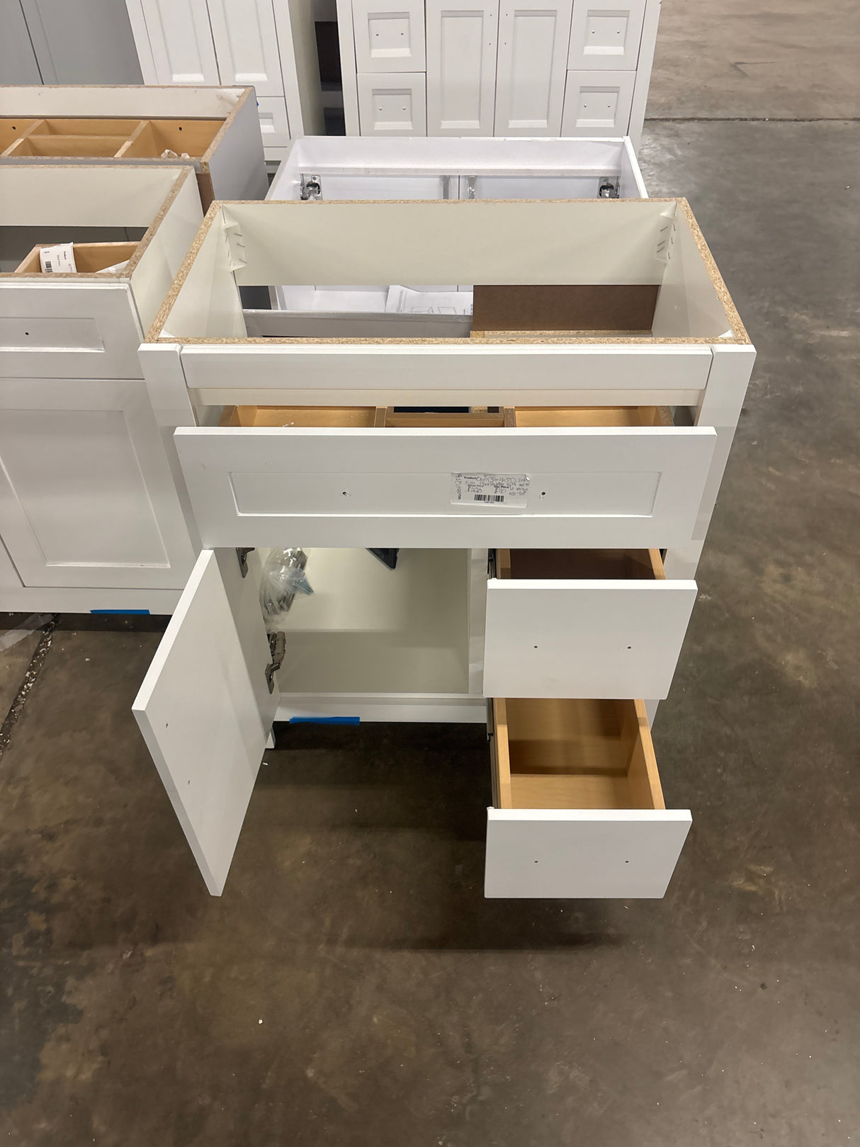 Clady 31 in. W x 19 in. D x 35 in. H Single Sink Freestanding Bath Vanity in White Without Top