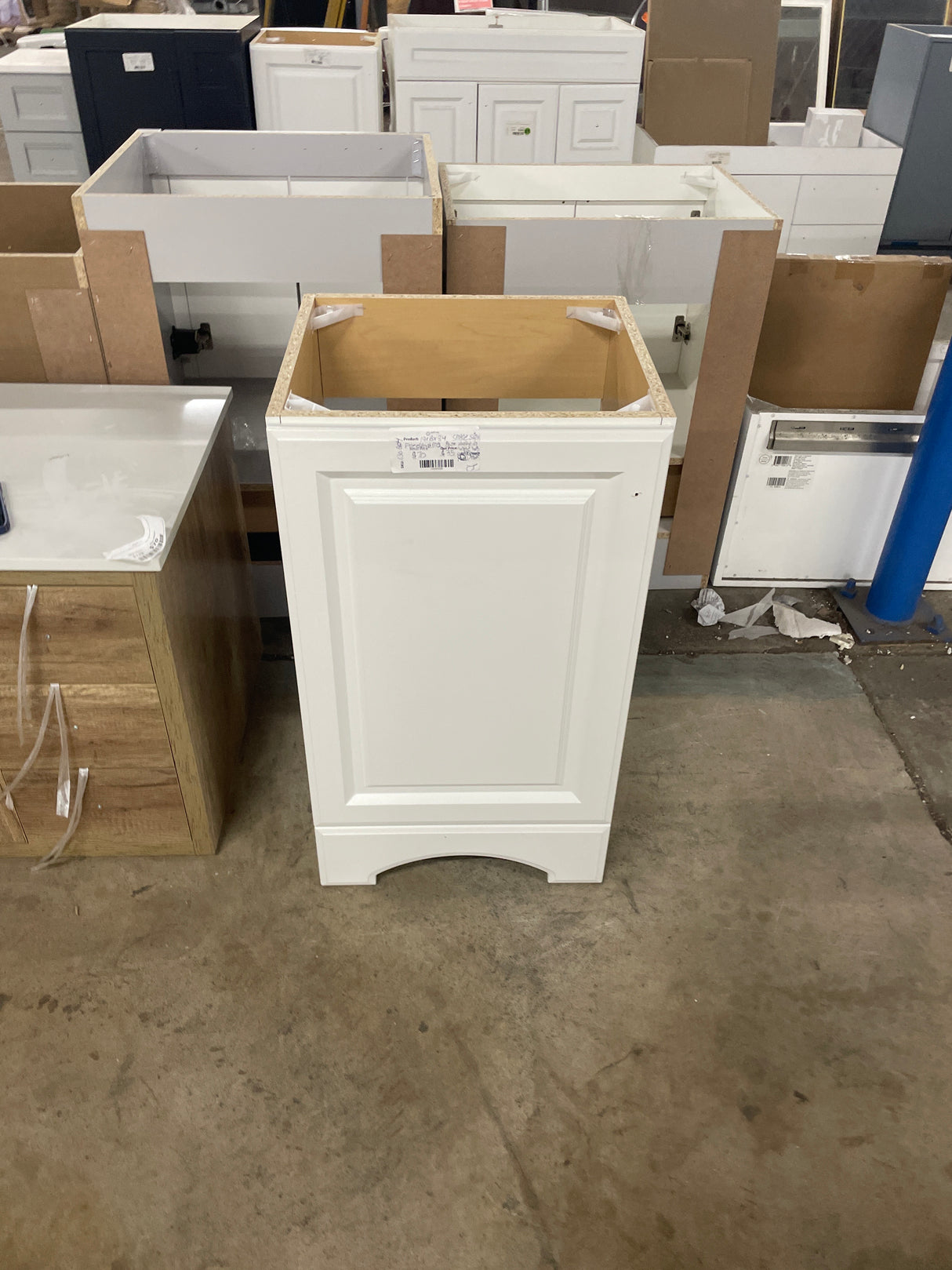 19 in. W x 18 in. D x 34 in. H Single Sink Freestanding Bath Vanity in White without Top