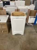19 in. W x 18 in. D x 34 in. H Single Sink Freestanding Bath Vanity in White without Top