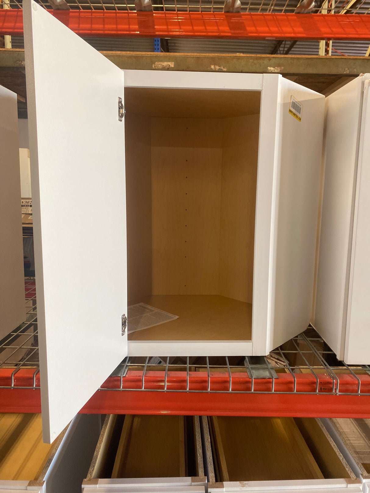 Shaker Satin White Stock Assembled Diagonal Corner Wall Kitchen Cabinet (24 in. x 30 in. x 12 in.)