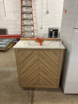 Huckleberry 30 in. W x 19 in. D x 34.5 in. H Bath Vanity in Weathered Tan with White Cultured Marble Top