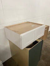 Avondale Shaker Alpine White Ready to Assemble Plywood 36 x 12in Wall Bridge Kitchen Cabinet(36 in W x 12 in H x 24in D)