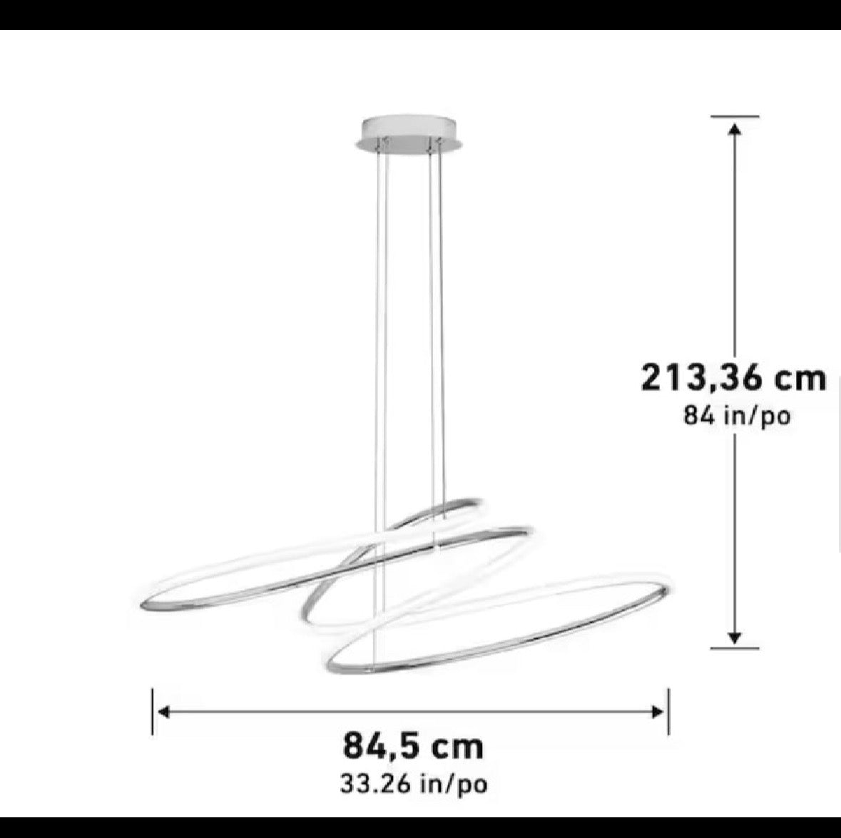 Swirl Butterfly 26-Watt 1 Light Chrome Modern 3 CCT Integrated LED Pendant Light Fixture for Dining Room or Kitchen