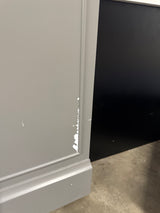 South Bay 55 in. Double Bath Vanity in Gray with Epoxied Marble Vanity Top in Carrara White with White Basin