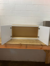 Arlington Vesper White Plywood Shaker Stock Assembled Wall Bridge Kitchen Cabinet Soft Close 36 in.W x12 in. D x18 in. H