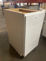 Westfield 18 in. W x 23.75 in. D x 35 in. H Shaker Stock Drawer Base Kitchen Cabinet in Feather White