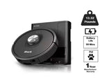 Matrix Self Emptying 13.39 in. Robotic Vacuum with Smart Navigation Self-Cleaning Brushroll in Black