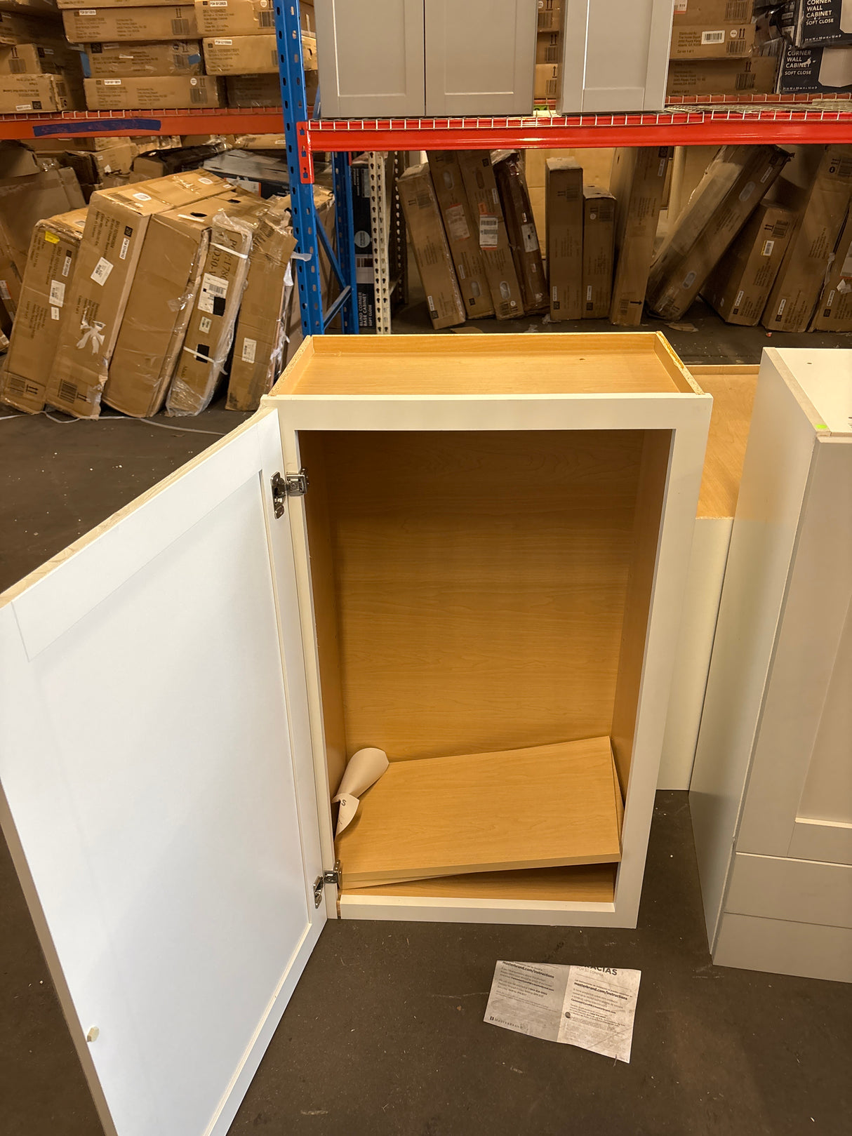 Westfield Feather White Wood Shaker Stock Assembled Wall Kitchen Cabinet (21 in. W x 36 in. H x 12 in. D)