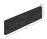 24.5 in. D L x 4 in. D Engineered Composite Countertop Sidesplash in Amani Black