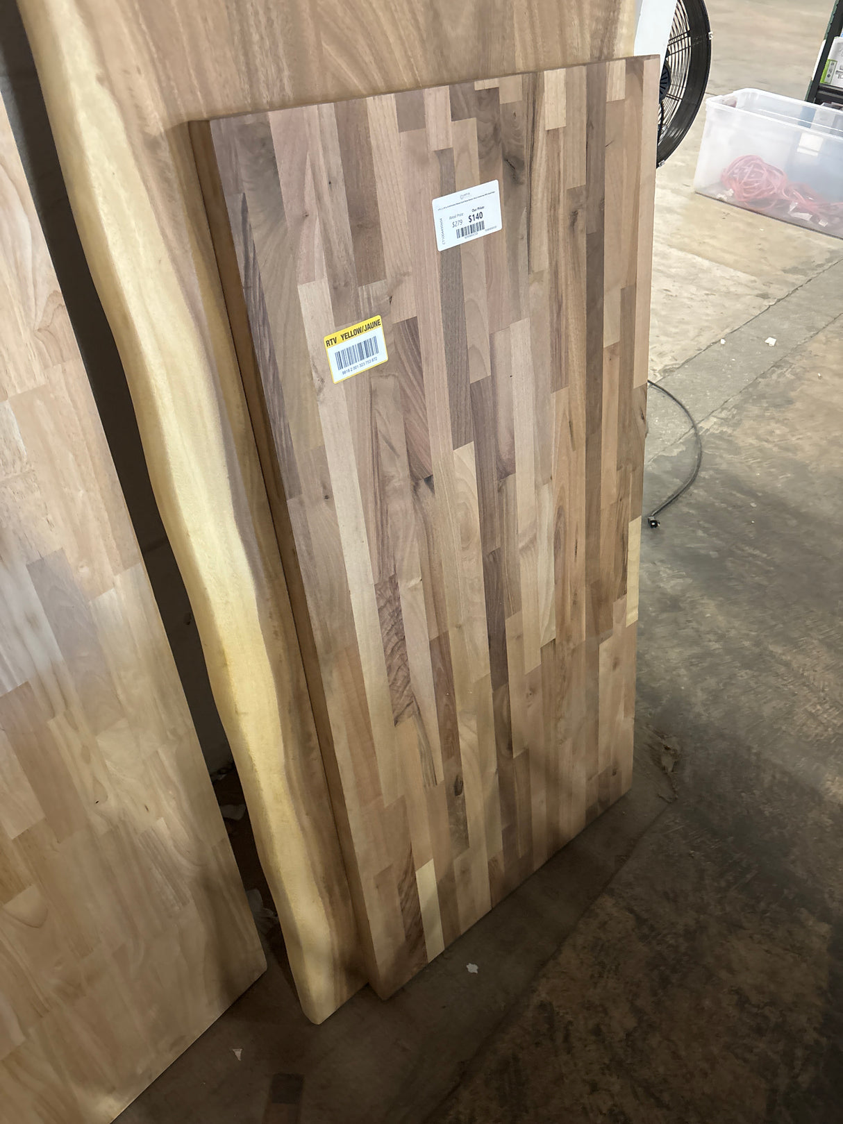 4 ft. L x 25 in. D Unfinished Walnut Solid Wood Butcher Block Countertop With Eased Edge