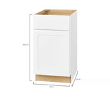 Avondale Shaker Alpine White Ready to Assemble Plywood 18 in Base Kitchen Cabinet (18 in W x 24 in D x 34.5 in H)