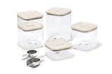 14-piece Cream Glass Airtight Container Set