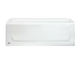 Kona 54 in. Left Drain Rectangular Alcove Soaking Bathtub in White