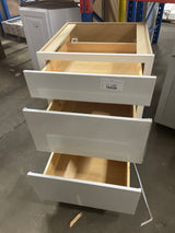 Westfield 24 in. W x 24 in. D x 35 in. H Shaker Stock Drawer Base Kitchen Cabinet in Feather White