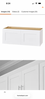 Avondale 33 in. W x 24 in. D x 18 in. H Ready to Assemble Plywood Shaker Wall Bridge Kitchen Cabinet in Alpine White