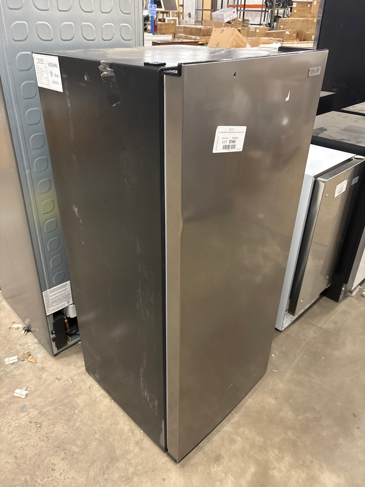 7.1 cu. ft. Manual Defrost Convertible Upright Freezer in Stainless Steel Look