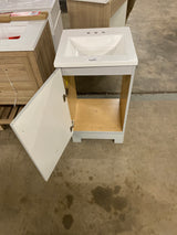 18 in. W x 17 in. D x 33 in. H Single Sink Freestanding Bath Vanity in Pearl Gray with White Cultured Marble Top