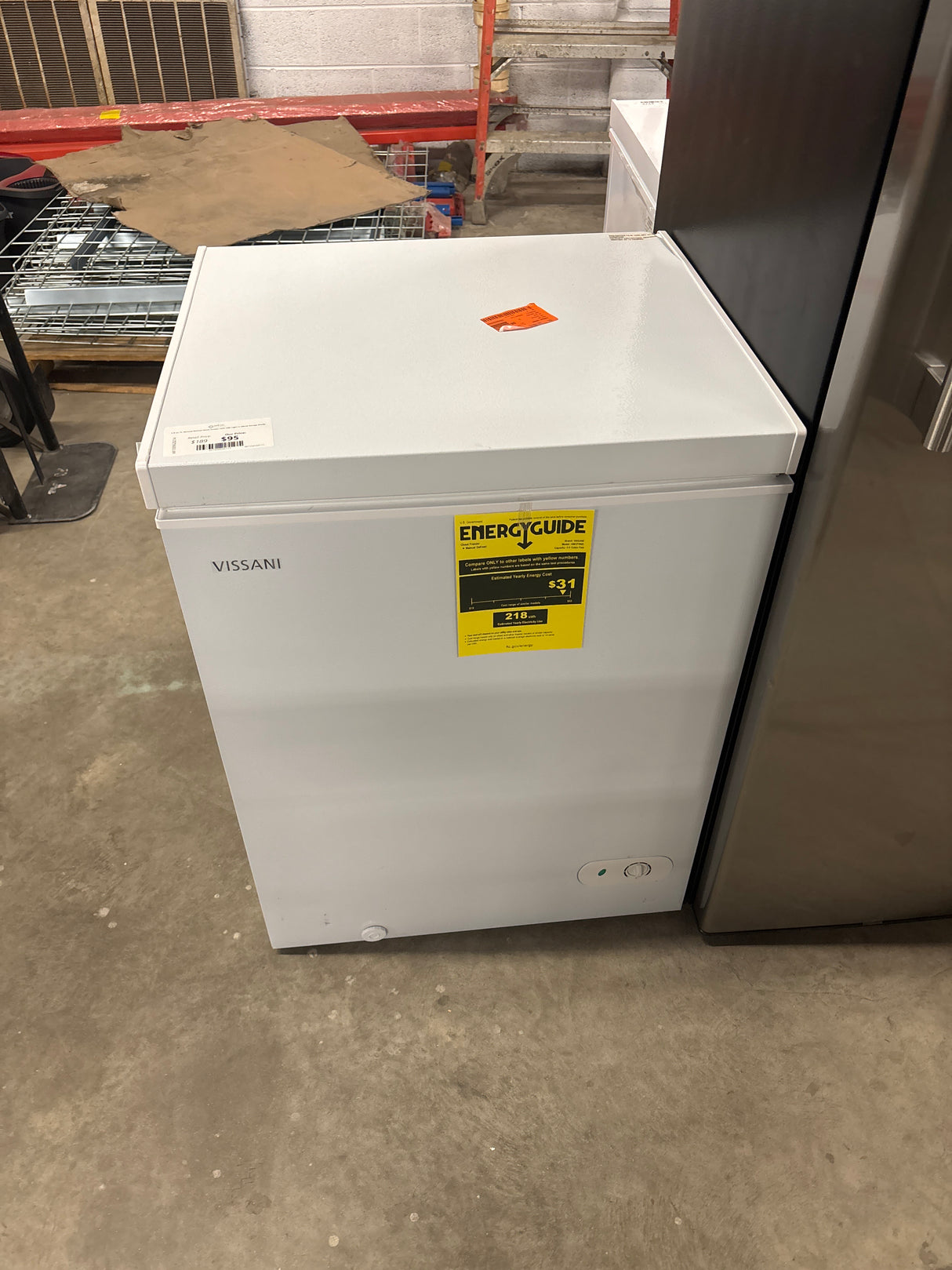 5.0 cu. ft. Manual Defrost Chest Freezer with LED Light in White Garage Ready
