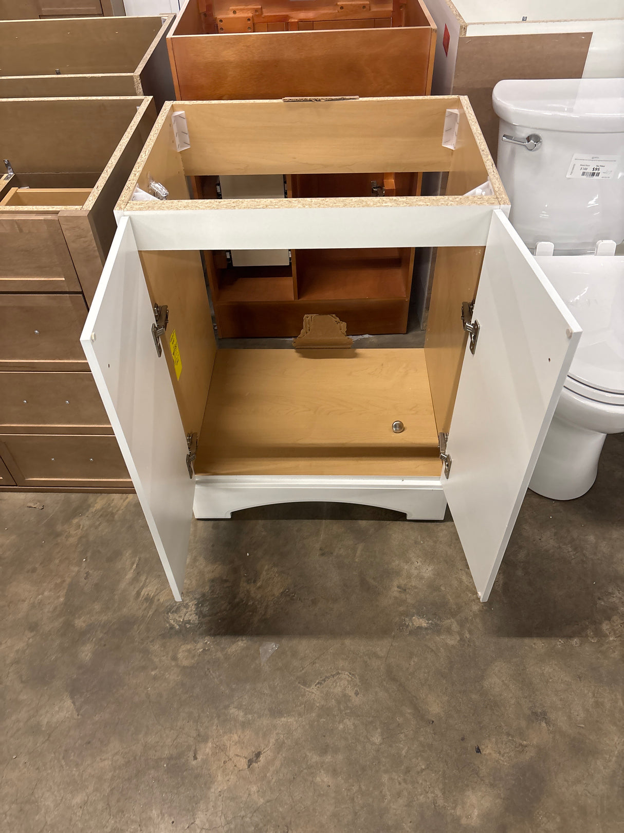 Everdean 25 in. W x 19 in. D x 34 in. H Single Sink Freestanding Bath Vanity in White without Top