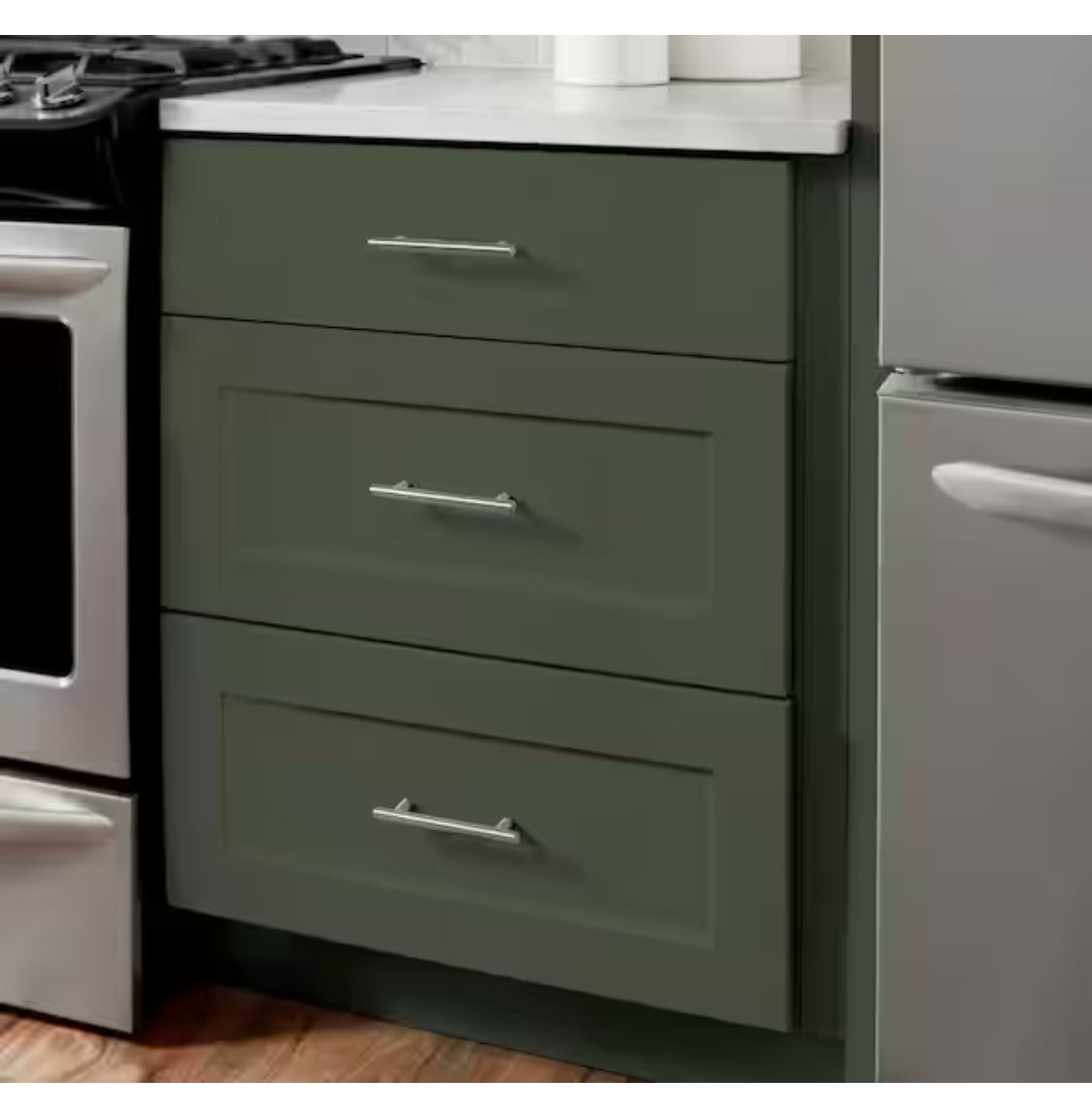 Avondale 18 in. W x 24 in. D x 34.5 in. H Ready to Assemble Plywood Shaker Drawer Base Kitchen Cabinet in Fern Green