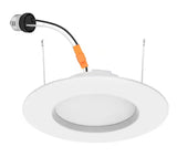 5/6 in. Integrated LED White New Construction or Remodel Recessed Light Trim with Adjustable CCT CEC T20, (4-Pack)