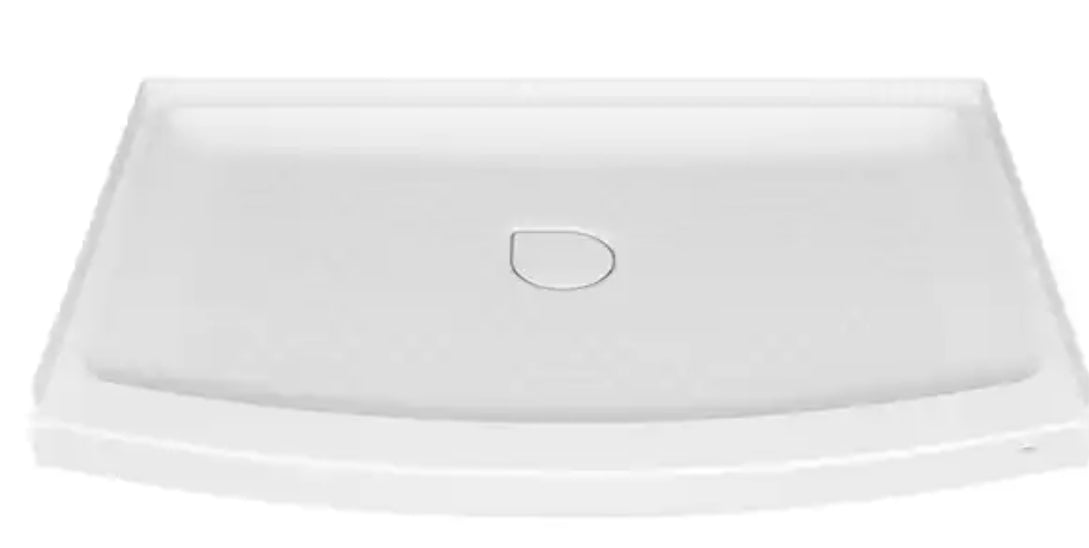 Ovation Curve 48 in. L x 30 in. W x 72 in. H Alcove Shower Kit with Shower Wall and Shower Pan in Artic White