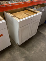 Westfield Feather White Shaker Stock Assembled Base Kitchen Cabinet (30 in. W x 23.75 in. D x 35 in. H)