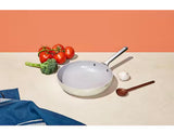 10.35 in. Ceramic Non-Stick Frying Pan in Cream