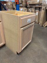 21 in. W x 24 in. D x 34.5 in. H Assembled Base Kitchen Cabinet in Unfinished with Recessed Panel