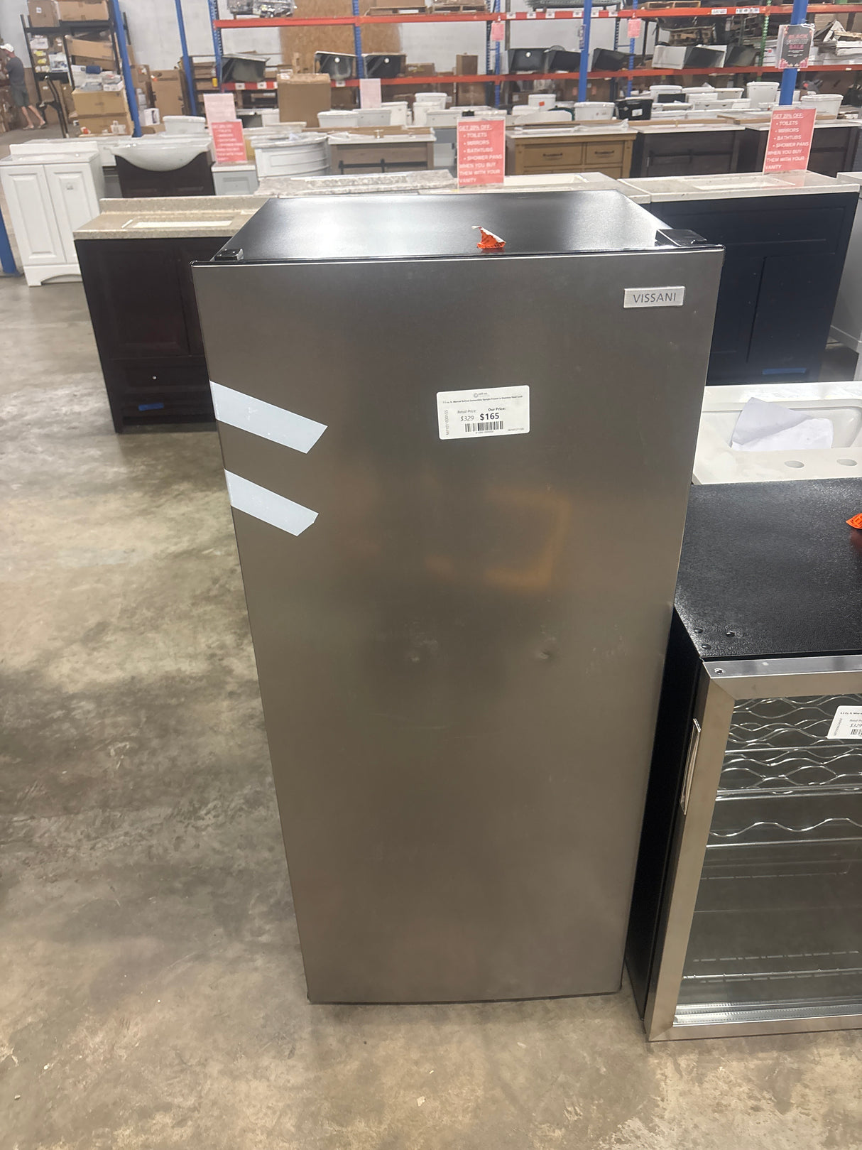 7.1 cu. ft. Manual Defrost Convertible Upright Freezer in Stainless Steel Look