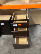Shaker Java Stock Assembled Drawer Base Kitchen Cabinet with Ball-Bearing Drawer Glides (18 in. x 34.5 in. x 24 in.)