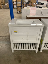 Autumn 30 in. W x 19 in. D x 34.50 in. H Freestanding Bath Vanity in White with White Engineered Stone Top