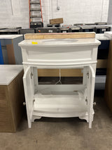 Terryn 31 in. W x 20 in. D x 35 in. H Vanity in White with Engineered White Marble Top and White Sink