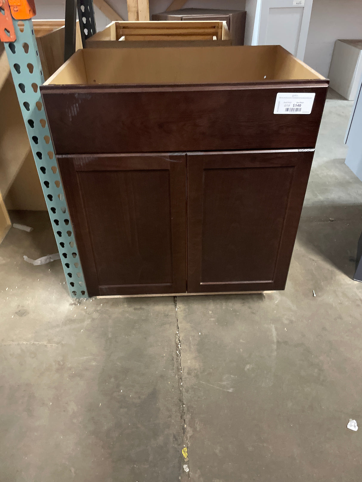 Shaker 30 in. W x 21 in. D x 34.5 in. H Assembled Bath Sink Base Bathroom Cabinet in Java